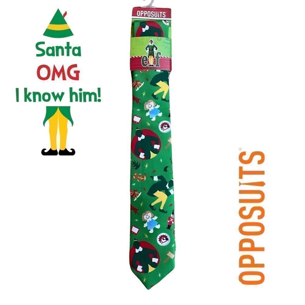 Opposuits Holiday Buddy the Elf Mens Neck Tie NWT